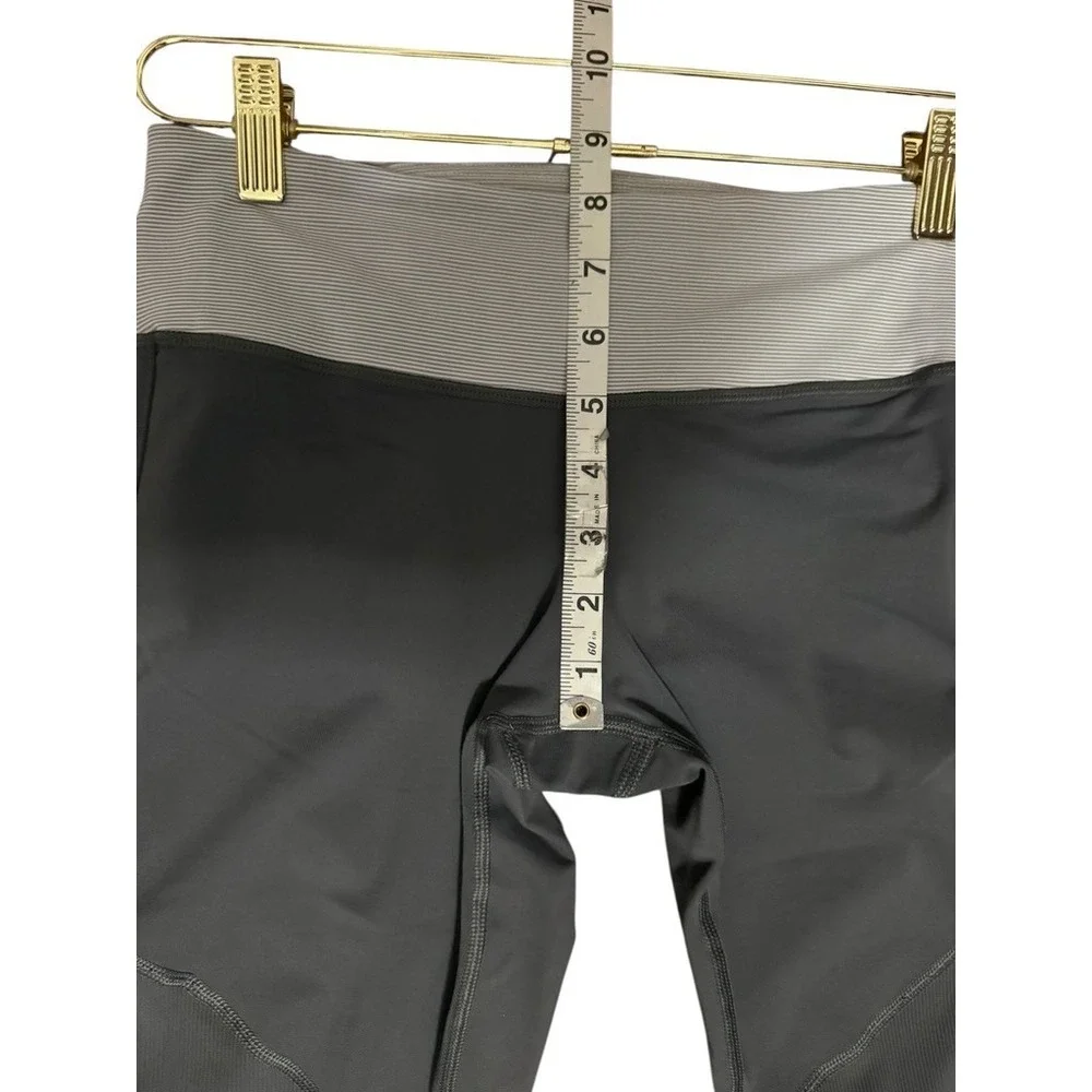 Lululemon Race With Grace Gray‎ Waist Crop Running Leggings Women 6